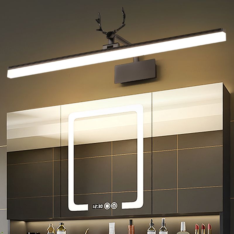 Modern Minimalist Style Linear Wall Mounted Vanity Lights Metal Vanity Sconce for Toilet