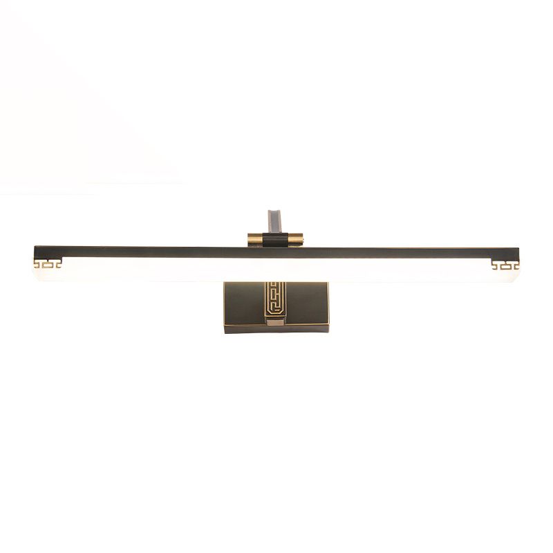 Metal linear Shade Mirror Wall Lights Modern 1 Head Wall Mount Fixture