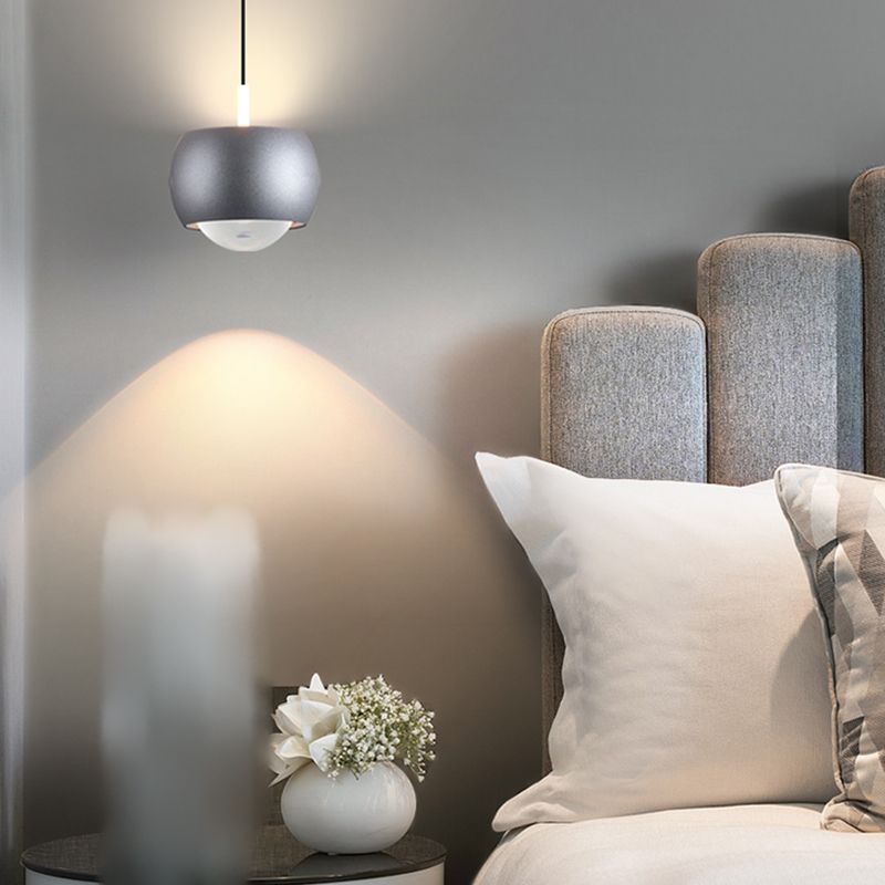 Metal Round Shape Hanging Light Modern Style 1 Light Hanging Light Mount Fixtures