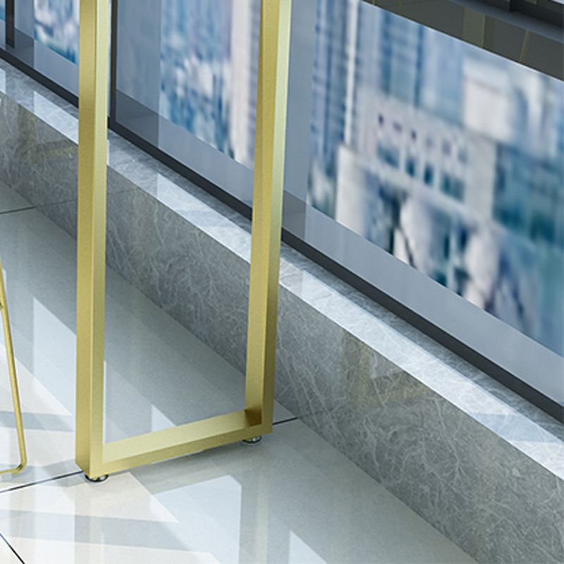 Glam Style 1/2/3/4 Pieces Faux Marble Bar Table Set Rectangular Counter Set for Home Use