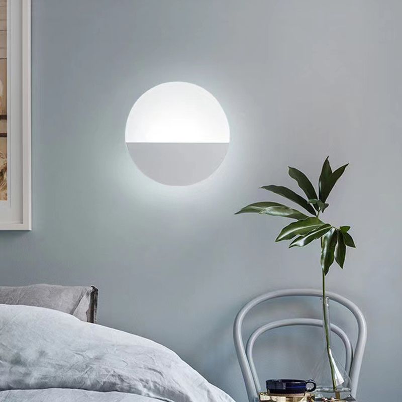 1 Light Geometric Flush Mount Wall Sconce Contemporary Metal Wall Light Sconces