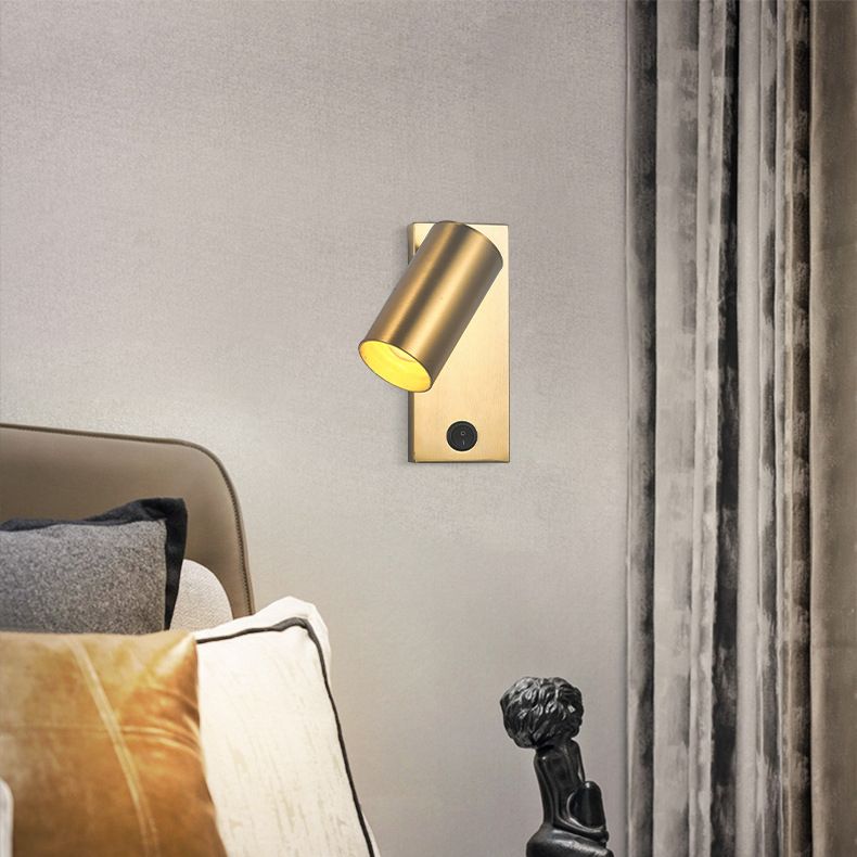 Modern Pivoting Wall Sconce Cylinder Reading Wall Light for Bedroom