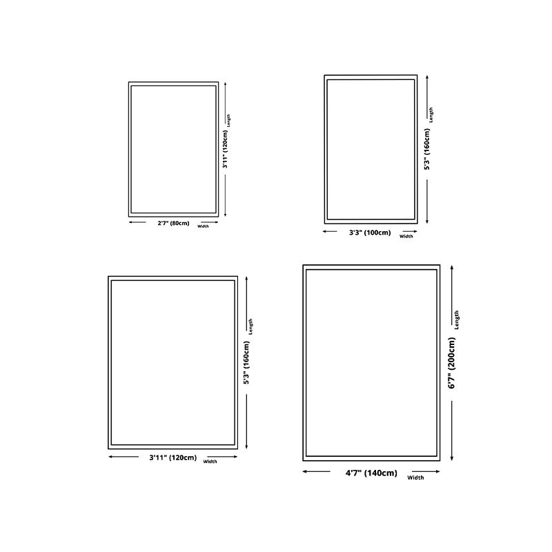 Nordic Style Indoor Polyester Rug Area Rug Anti-Slip Backing Carpet for Bedroom