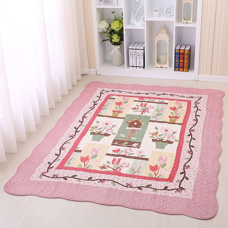 Minimalistisch decoratietapijt Meerkleurig geruit bedrukt binnentapijt Katoen antislip Huisdiervriendelijk tapijt