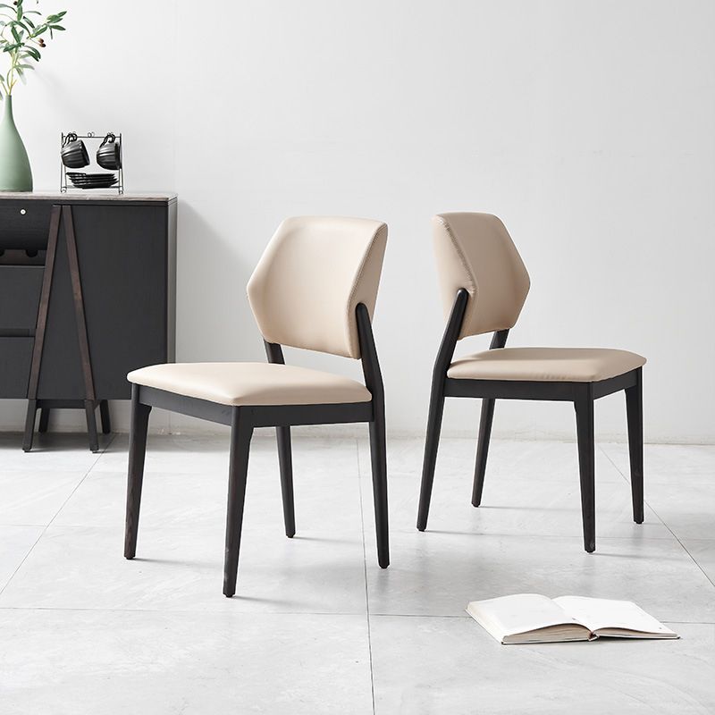 Dining Room Kitchen Chair Open Back Solid Wood Legs Dining Side Chair