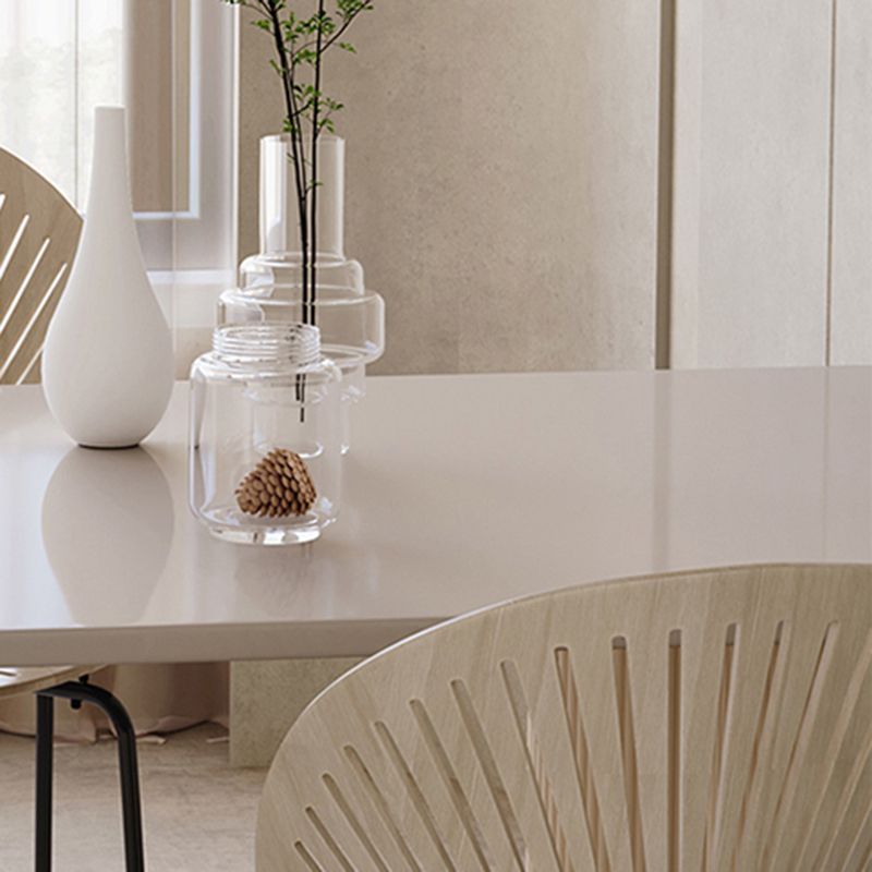 Modern White Dining Table Stone Dining Table for Kitchen Use