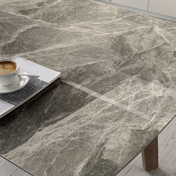 Rectangle 4 Legs Minimalist Table Three-Color Fixed Table of Sintered Stone