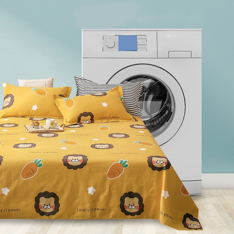 Trendy Bed Sheet Cartoon Patterned Non-Pilling 100 Cotton Bed Sheet