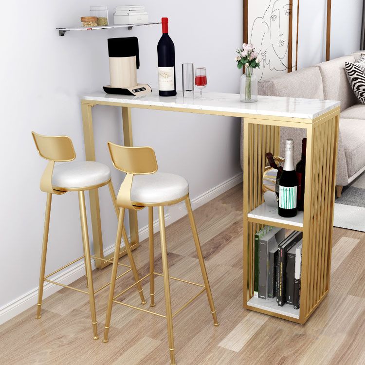 Taburete de bar de estilo escandinavo con patas de metal, asiento redondo, silla para mostrador para cocina