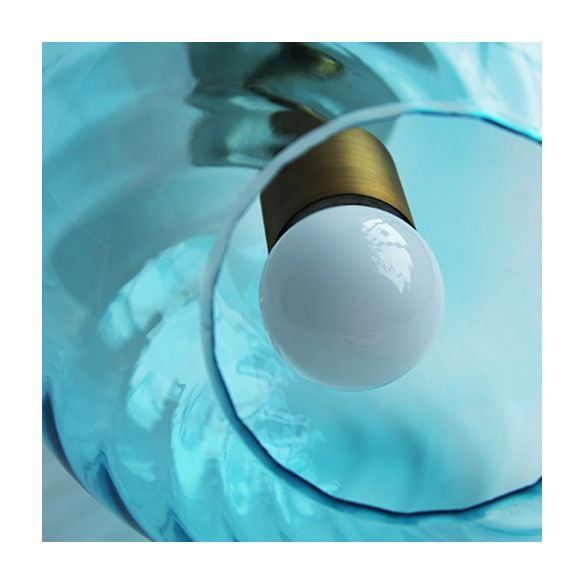 Pink/Blue/Amber Globe/Cylindrical/Dome Suspension Pendant Modernist 1 Light Smooth/Water Glass Hanging Ceiling Light
