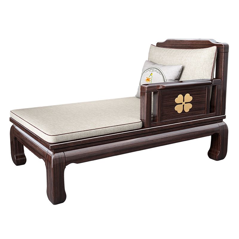 Traditional Brown with Arms Chaise Wood for Bedroom Living Room