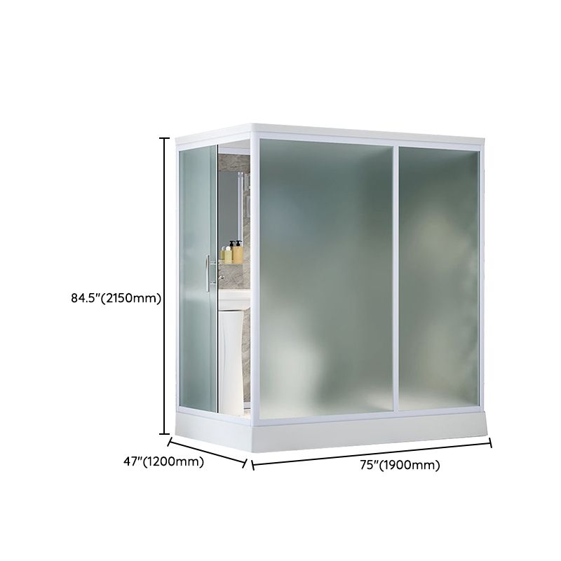 Frosted Tempered Glass Shower Enclosure Rectangle Shower Enclosure