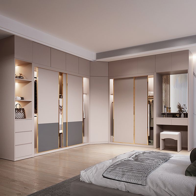 Sliding Wooden Wardrobe Cabinet Contemporary Wardrobe Armoire