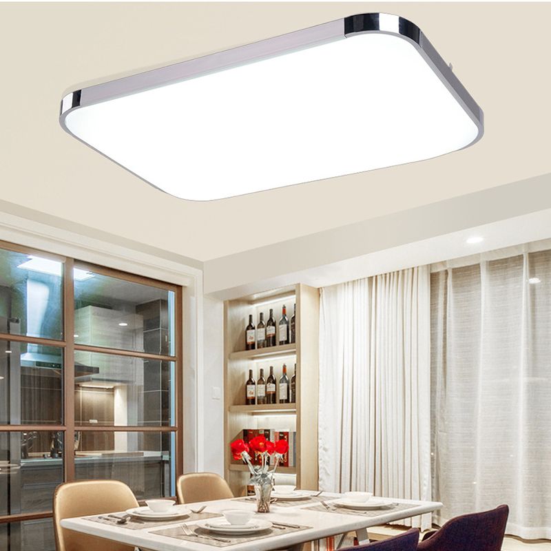 Minimalist LED Flush Mount Ceiling Light Modern Geometry Ceiling Lamp with Acrylic Shade