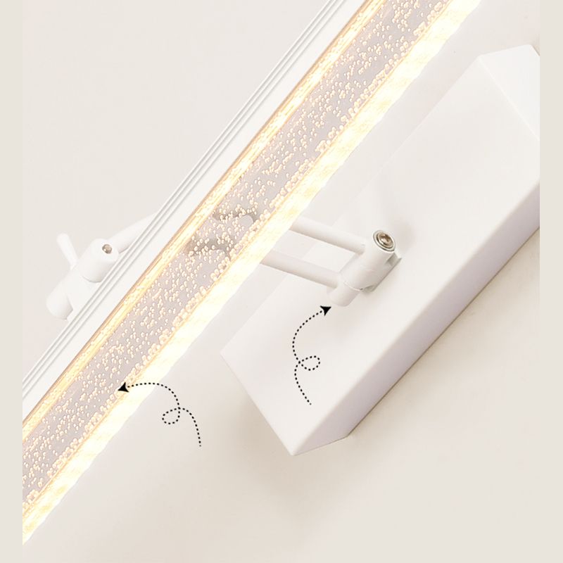 Modern Minimalist Style Streamlined Wall Mounted Vanity Lights Metal Vanity Sconce for Toilet