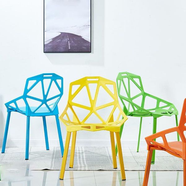 Sillas apilables de estilo moderno, sillones de cocina con patas de plástico