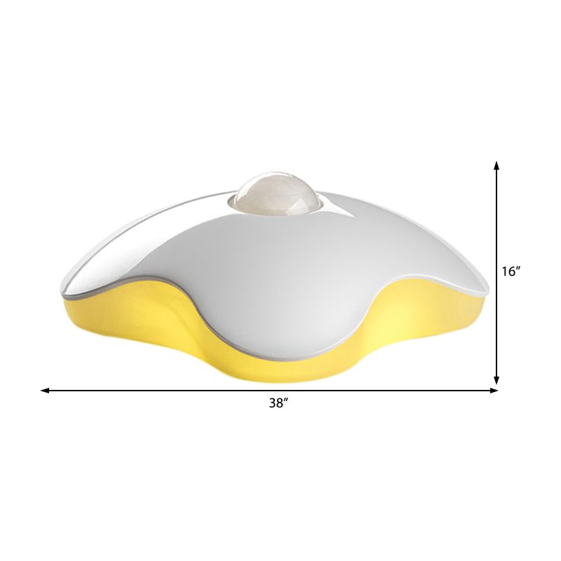 White Modern Square Wall Lamp Metal Wall Sconce for Kid Bedroom