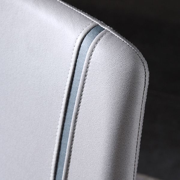 Contemporary Home Side Chair Solid Back Upholstered Wood Dining Room Chair