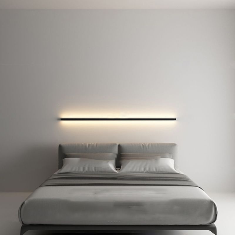 Moderner Stil schwarzer Wandleuchte gerade Aluminium LED -Wandleuchte für Schlafzimmer