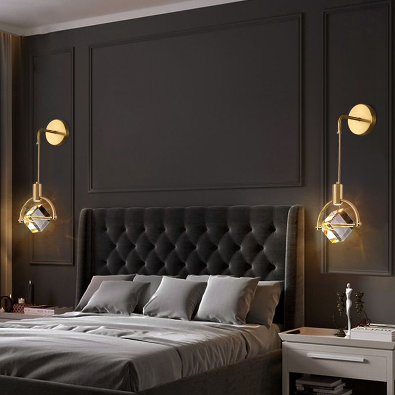 Leichter extravaganter Stil rechteckiger Wandleuchterkristall 1 Leichte Leuchten