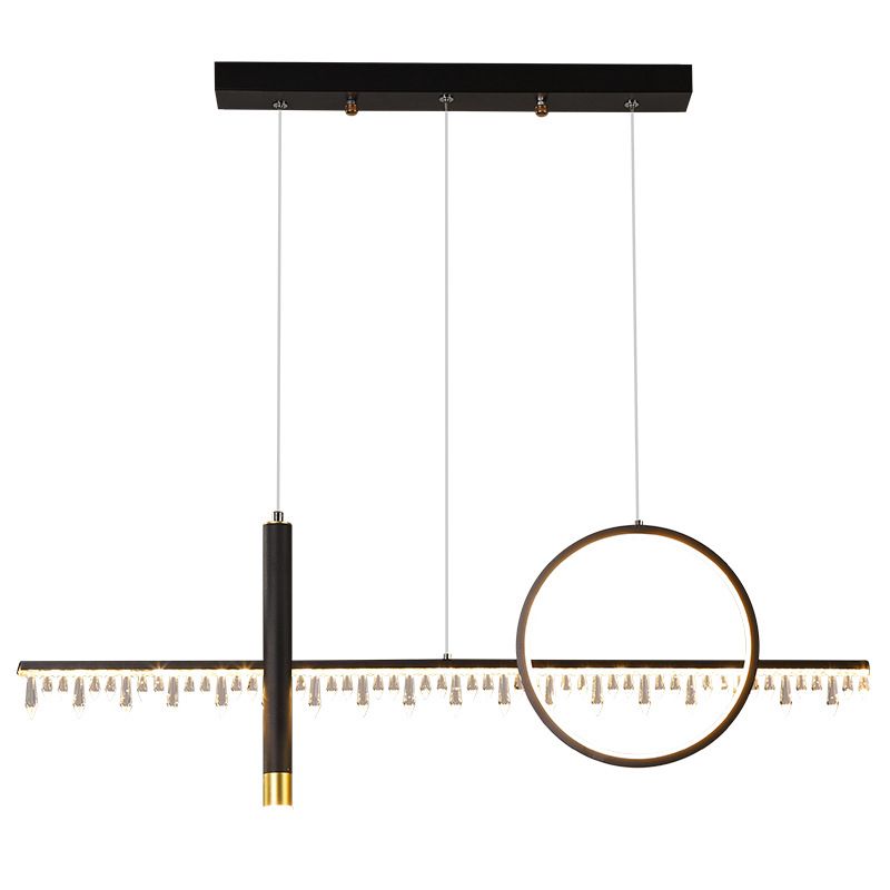 Minimalistische lineare LED -Pendelleuchte Lichtkristall -Essraum Island Leuchte Leuchte