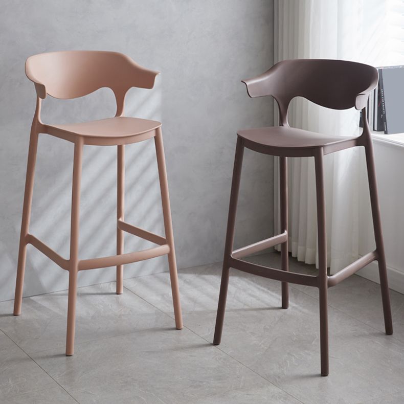 Modern Style Stackable Bar-stool Plastic Counter Bar Stool for Home