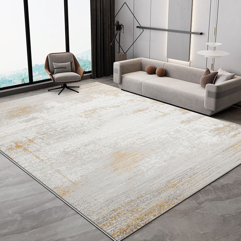 Chic Modern Area Carpet Tie-Dye Pattern Polyester Area Rug Stain Resistant Rug for Living Room