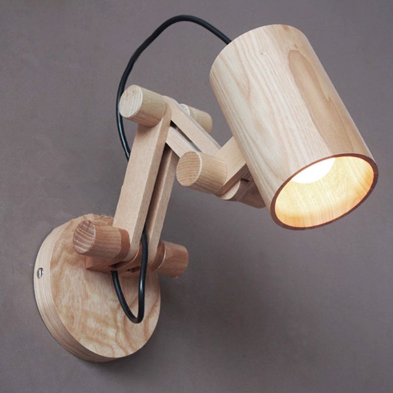 Luci da parete in legno di lettura di semplicità moderna per letto per comodino