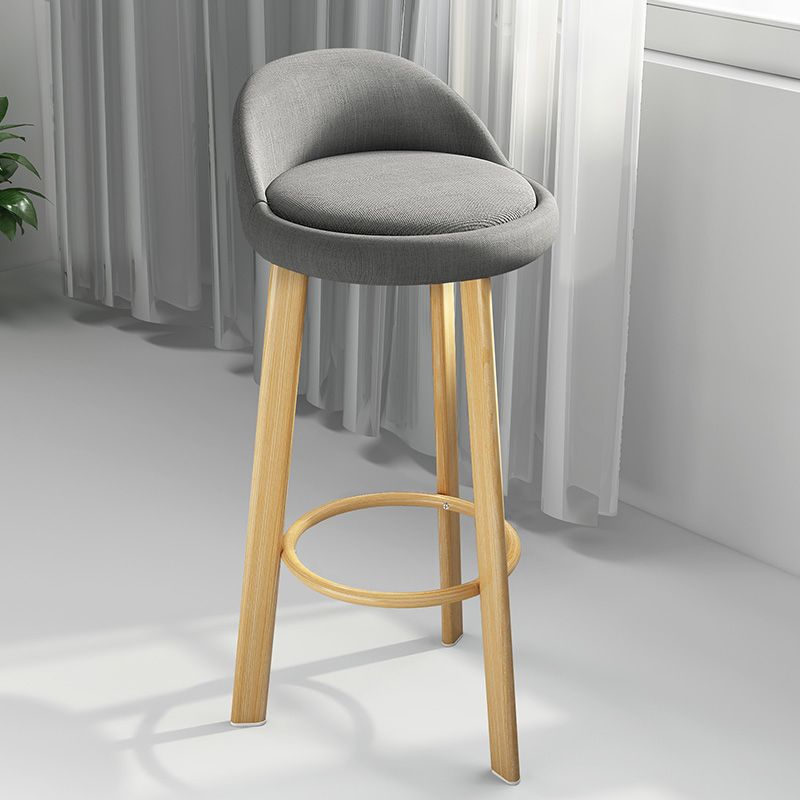 Taburete de bar sin brazos con respaldo moderno, taburete de bar de acero para cajero con cojín y reposapiés