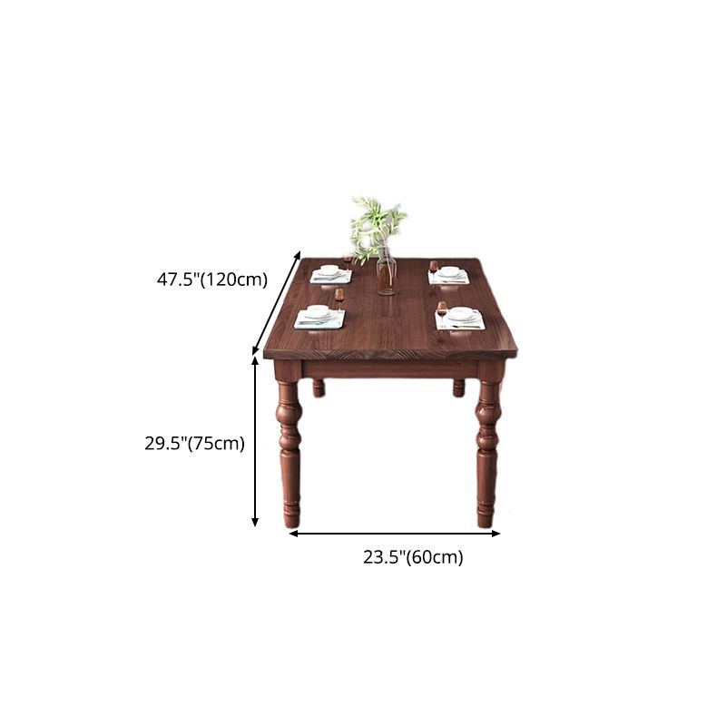 1/4/5/7 Pieces Dining Room Set Traditional Natural 4 Legs Table with Windsor Chairs