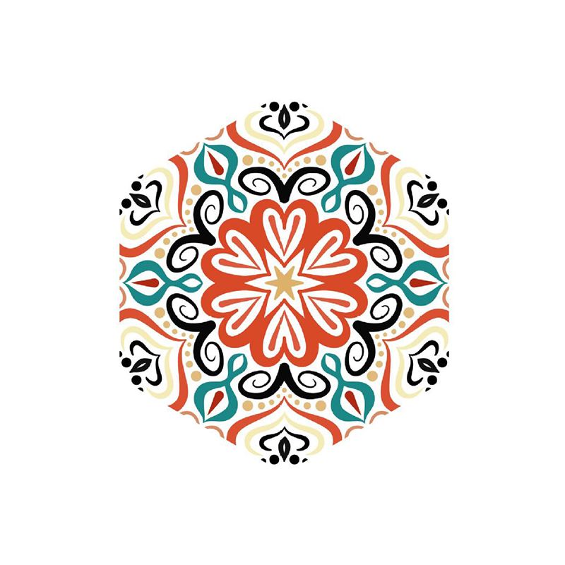 Plastic Mosaic Tile Wallpaper Hexagonal Peel and Stick Backsplash Wall Tile