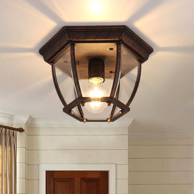 Metal Geometric Flush Mount Lamp Industrial Style Multi Lights Flush Ceiling Lights