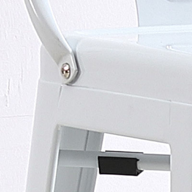 Industrial Low Back Counter Stool Metal Counter Height Stools for Kitchen