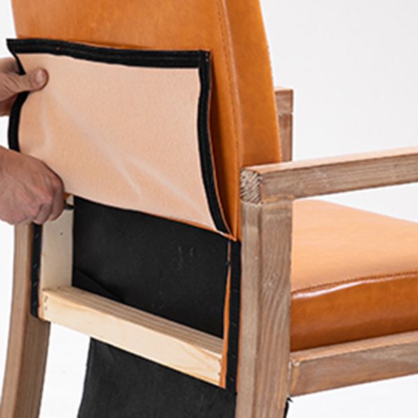 Fauteuil de salle à manger en bois avec coussin de couleur, chaise Parsons pour la maison