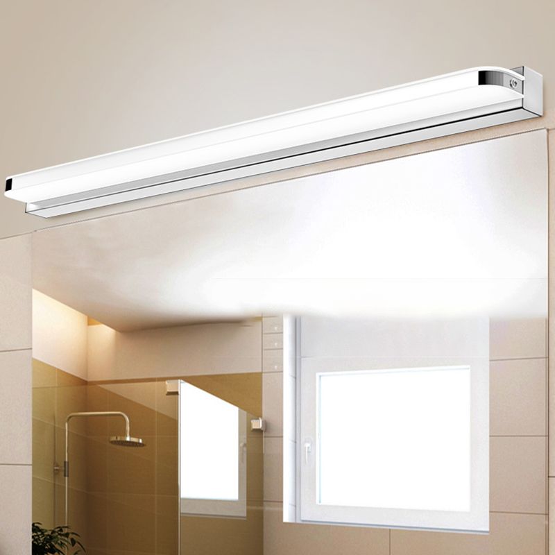 Simple LED Mirror Front Light Modern Vanity Light with Acrylic Shade for Bathroom
