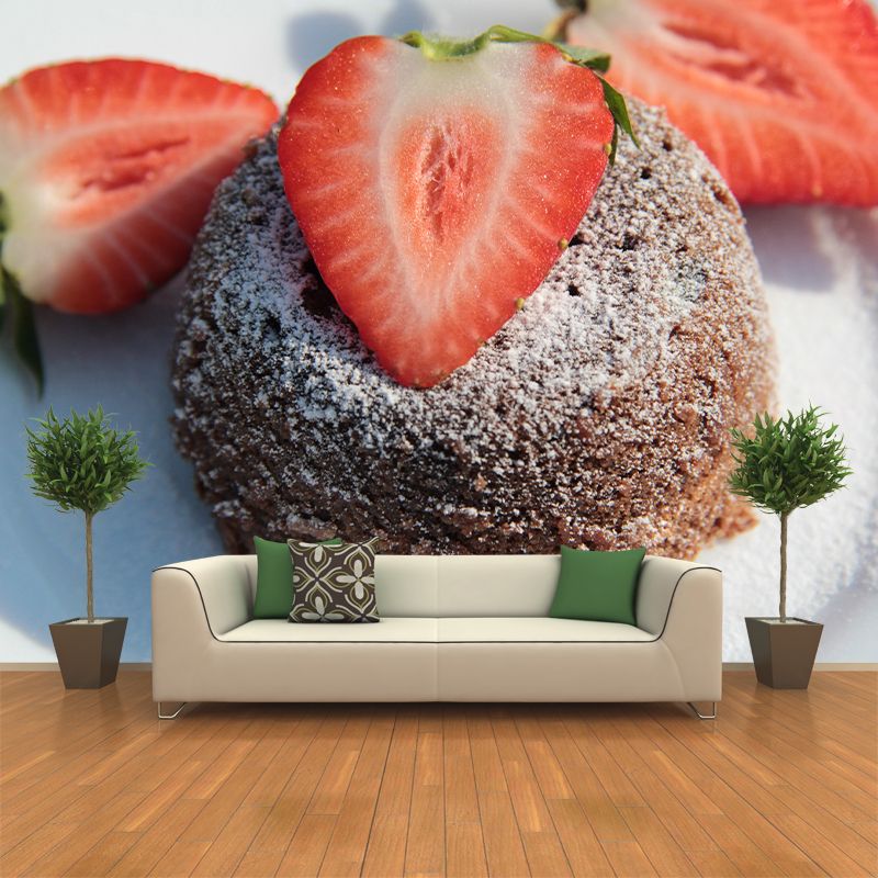 Delicious Dessert Mural Wallpaper Modern Decorative, Custom Size Available