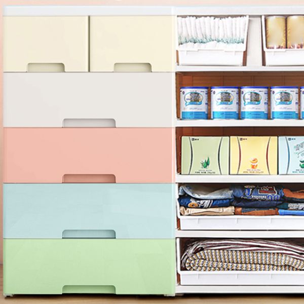 Non-Hanging Armoire with Legs Contemporary Plastic Storage Cabinet