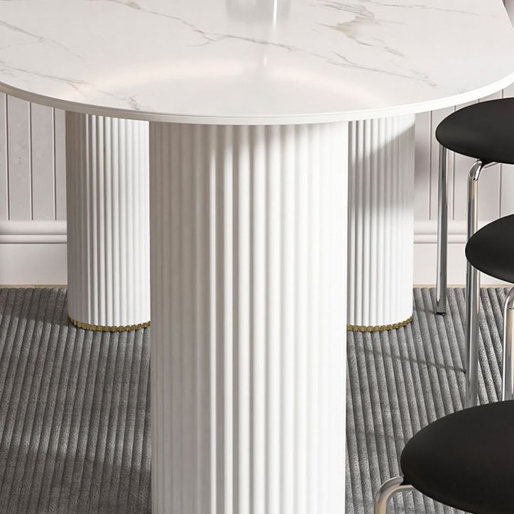 Metall zeitgenössische freie Form eines Esstischs Sintered Stone Tisch für Zuhause