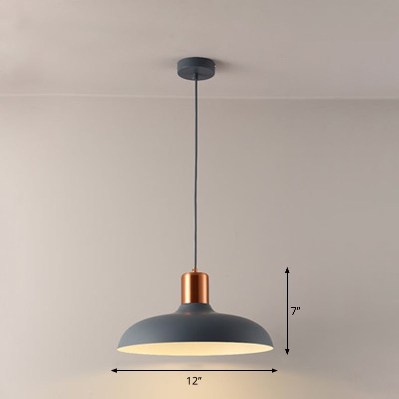 Schüssel -Formrestaurant -Pendel -Leuchtmetall 1 Lampenmakkaron Suspension Anhänger Licht