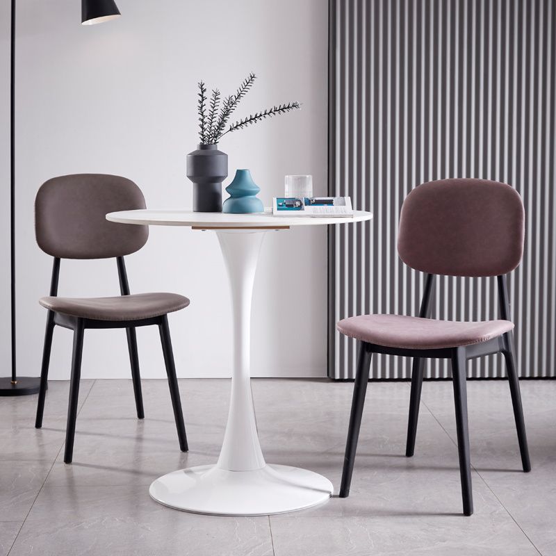 Nordic Style Armless Metal Dining Room Chair Open Back Dining Side Chair