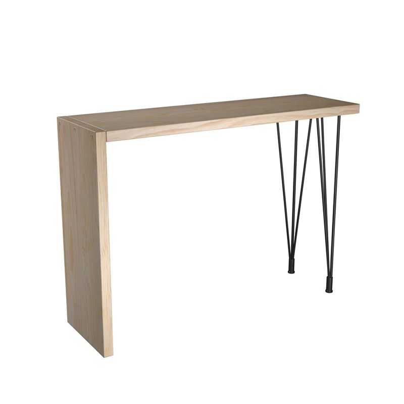 Modern Bar Table Set 1/2/5 Pieces Wooden Bar Table with High Wood Stools