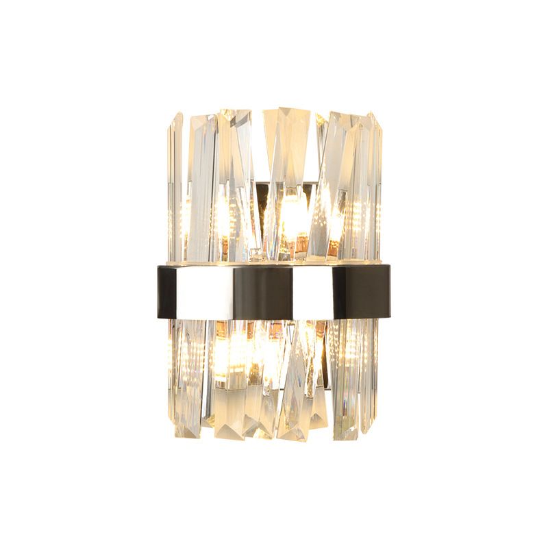 K9 Crystal Sconce Lighting Modernist 1 Head Wall Light Fixture in Clear for Bedroom