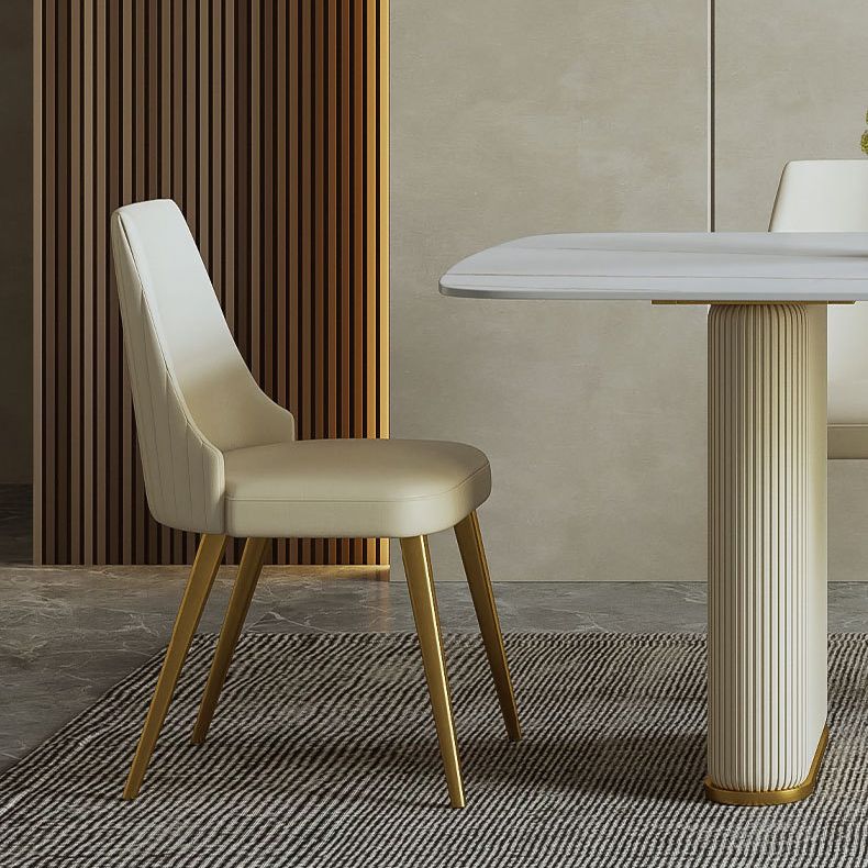 Glam Rectangle Table Set 1/2/5/7 Pieces Dining Set for Kitchen