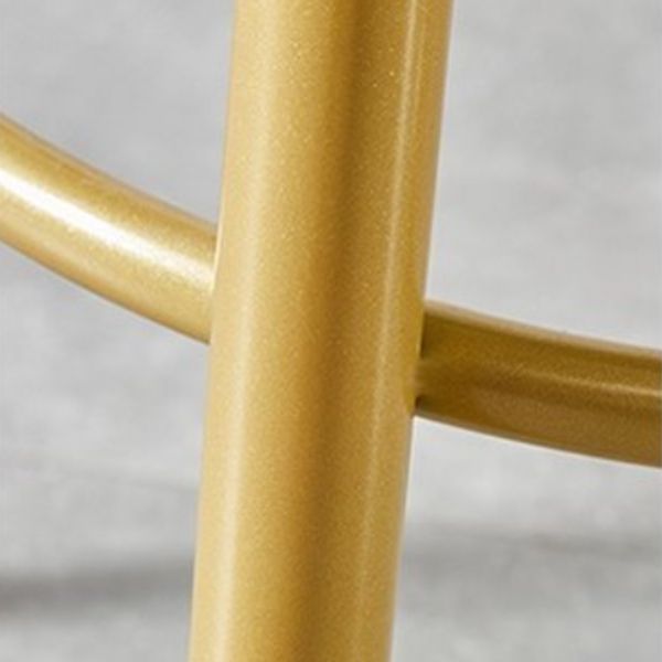 Nordic Backrest Armless Counter Stool Iron Cafe Bar Stool with Cushion and Pedal