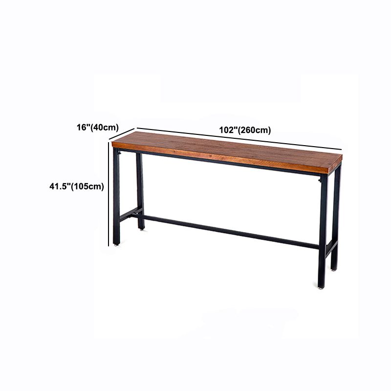 Industrial 1/2/4/7/9 Pieces Bar Table Set Rectangle Bar Table with High Wood Stools