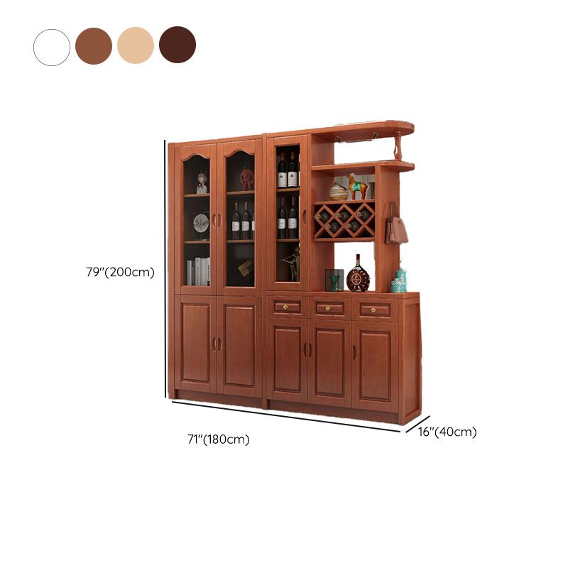 3-drawer Solid Wood Cabinet 15.74" Wide Accent Cabinet Doors