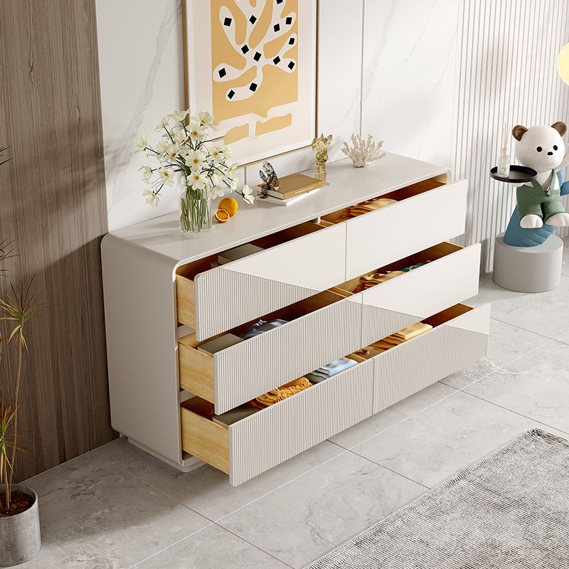 Modern Wood White Storage Chest Drawers Included for Bedroom