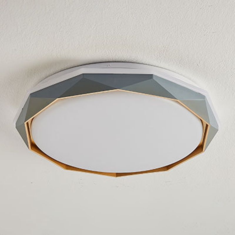 Geometric Flush Mount Fixture Contemporary Metal 2 Lights Flush Light