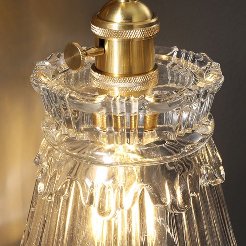 Minimalismo moderno Pronzo della parete della casa con ombra di vetro per camera da letto per bambini