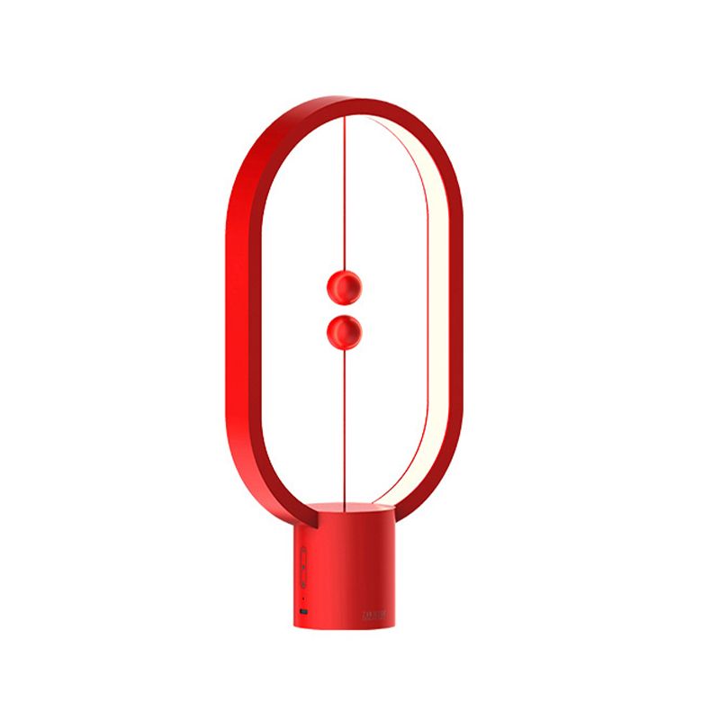 Macaroon Plastic Table Light 1-Light Bedroom LED Nightstand Lamp with Touch Switch